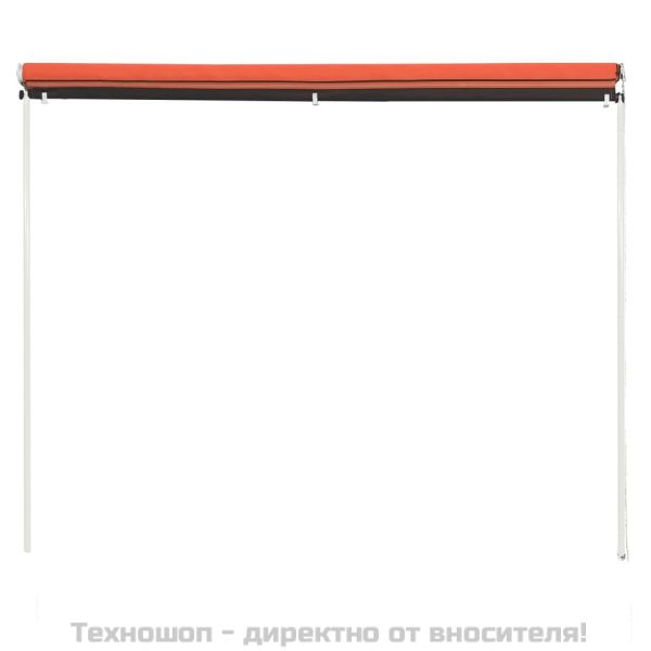 Сенник с падащо рамо, 300х150 см, оранжево и кафяво