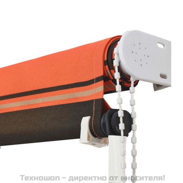 Сенник с падащо рамо, 300х150 см, оранжево и кафяво