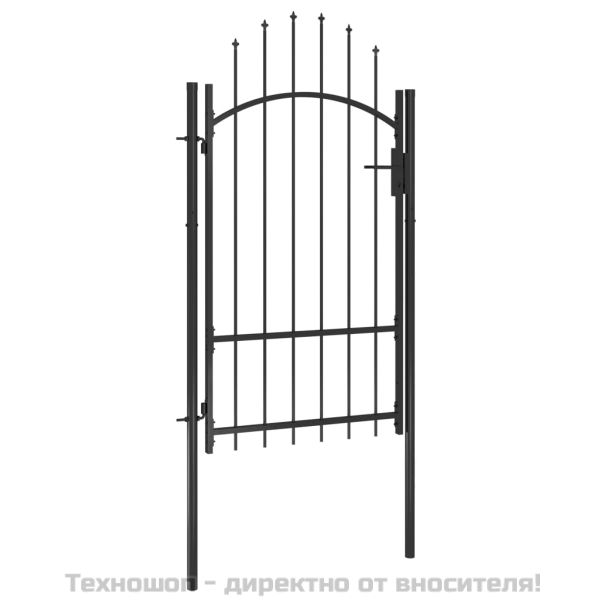 Градинска порта Woerden стомана 1x1,7 м черна