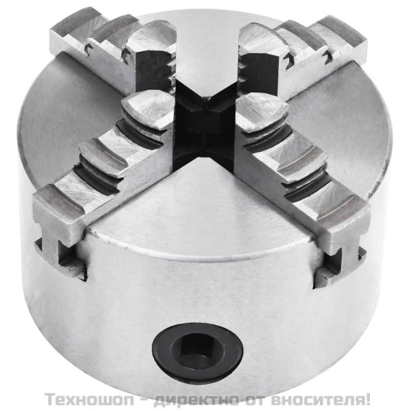 4-челюстен самоцентриращ патронник, 100 мм, стомана