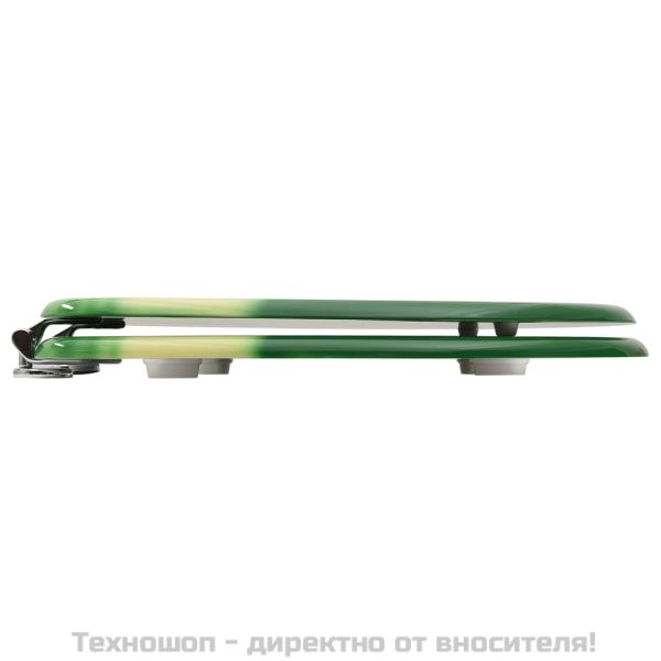 WC тоалетна седалка с капак, МДФ, дизайн зелени водни капки
