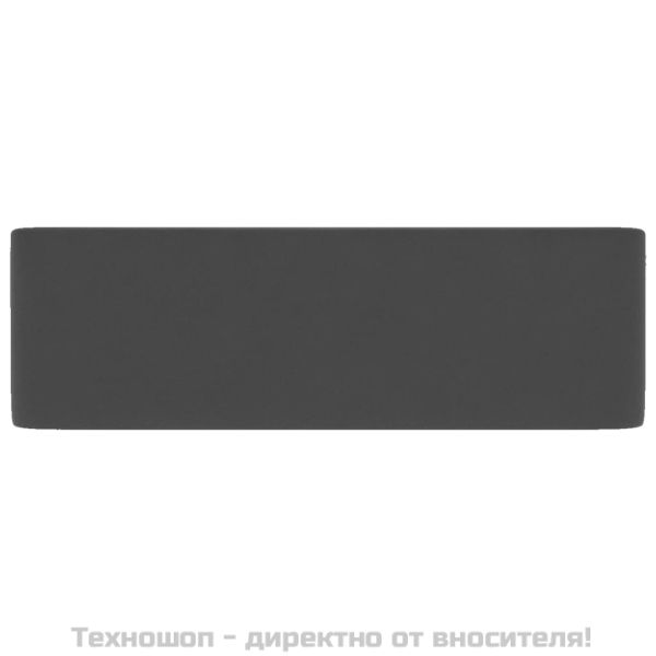 Луксозна мивка, матово тъмносива, 41x30x12 см, керамика