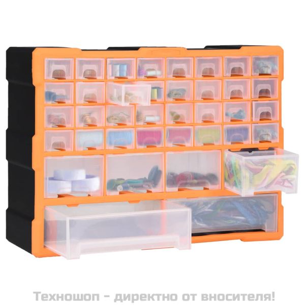 Шкаф органайзер с 38 чекмеджета, 52x16x37,5 см
