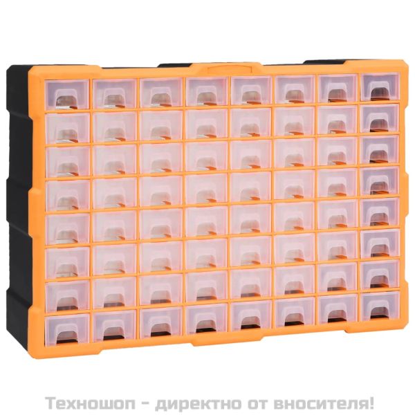 Шкаф органайзер с 64 чекмеджета, 52x16x37,5 см