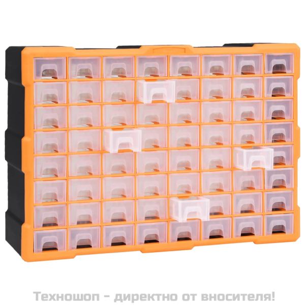 Шкаф органайзер с 64 чекмеджета, 52x16x37,5 см