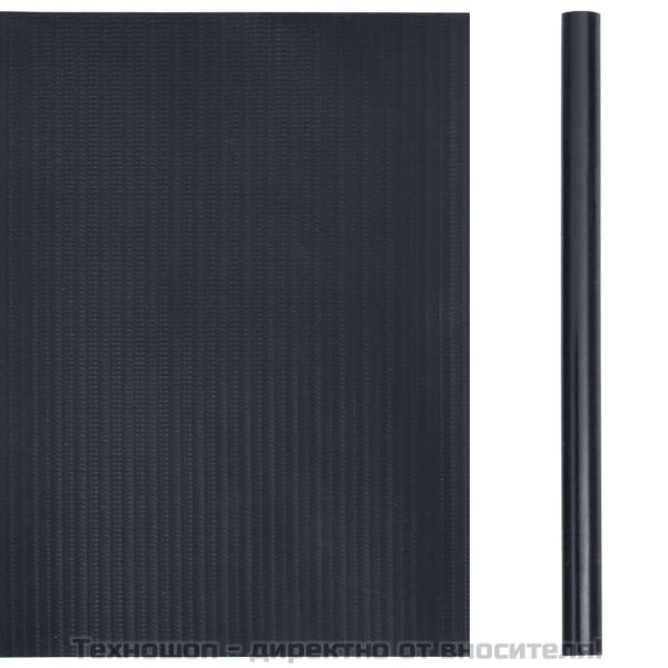 Лента за покриване на огради, PVC, 35x0,19 м, тъмносив мат