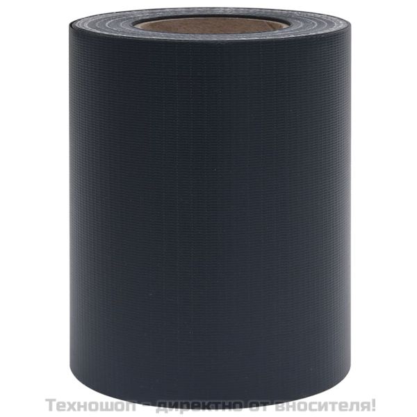 Лента за покриване на огради, PVC, 35x0,19 м, тъмносив мат