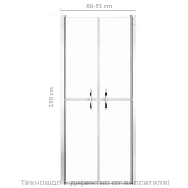 Врата за душ, прозрачно ESG стъкло, 91x190 см