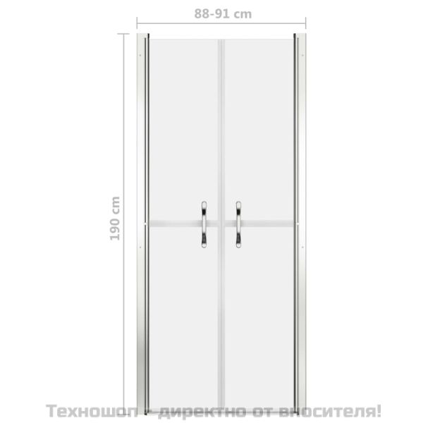 Врата за душ, матирано ESG стъкло, 91x190 см