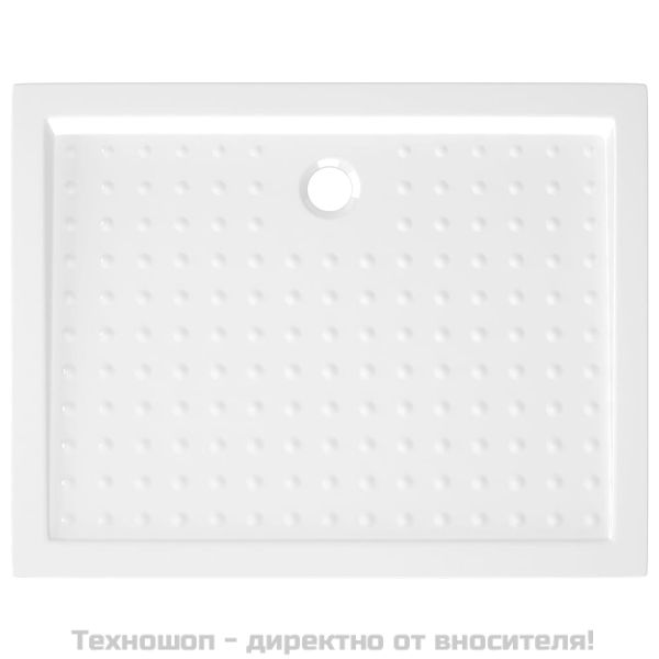 Душ корито с точки, бяло, 90x70x4 см, ABS
