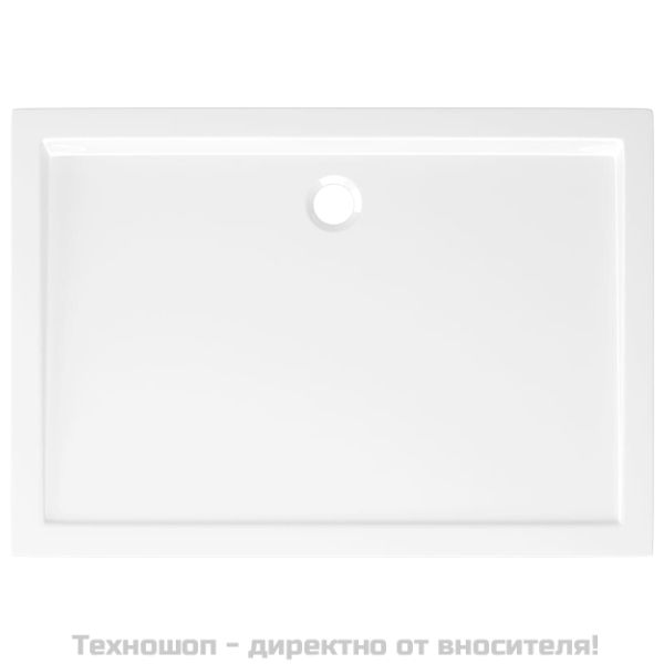 Правоъгълно ABS душ корито, бяло, 70x100 см