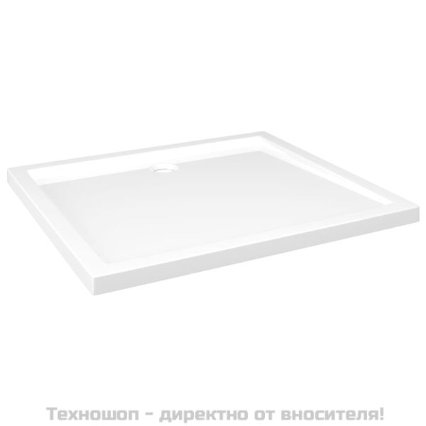 Правоъгълно ABS душ корито, бяло, 80x90 см
