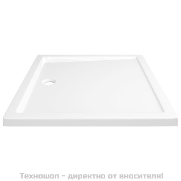 Правоъгълно ABS душ корито, бяло, 80x90 см