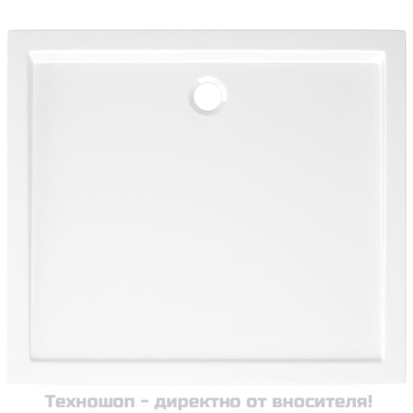 Правоъгълно ABS душ корито, бяло, 80x90 см