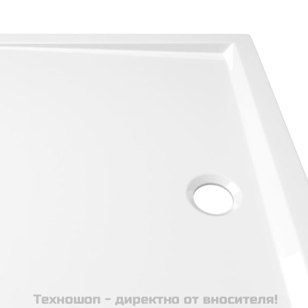 Правоъгълно ABS душ корито, бяло, 80x110 см