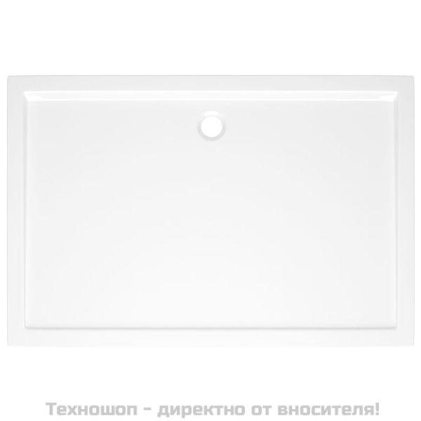 Правоъгълно ABS душ корито, бяло, 80x120 см