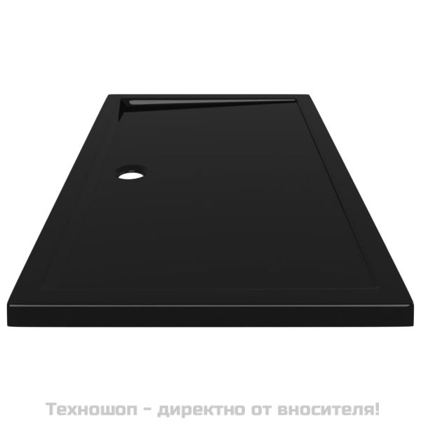 Правоъгълно ABS душ корито, черно, 70x120 см