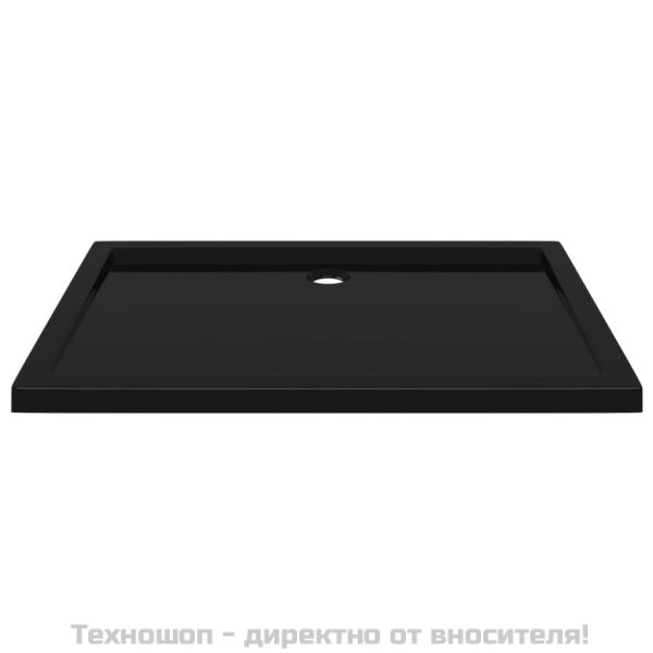 Правоъгълно ABS душ корито, черно, 70x100 см