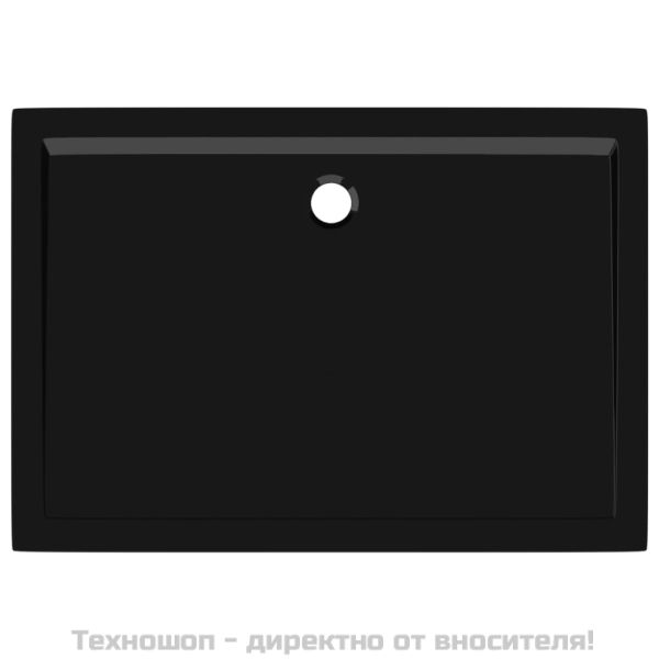 Правоъгълно ABS душ корито, черно, 70x100 см