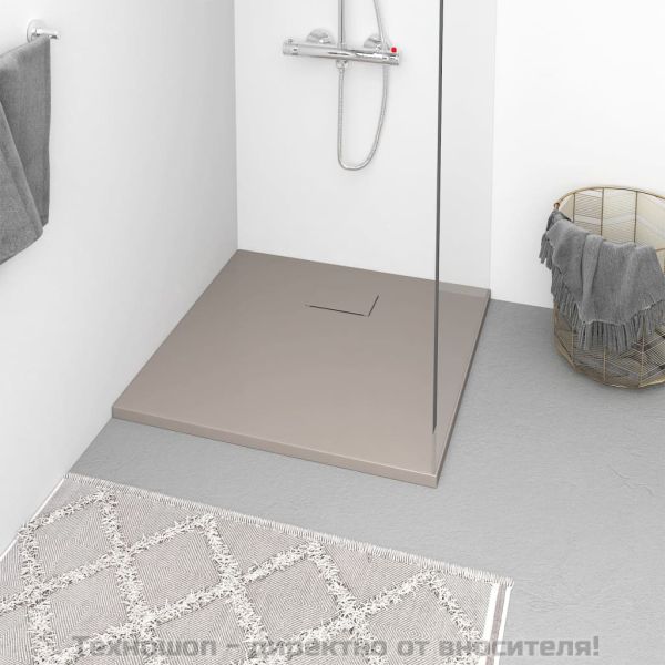 Душ корито, SMC, кафяво, 80x80 см