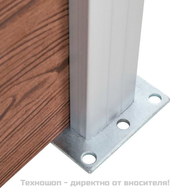 Ограден панел, WPC, 175x146 см, кафяв