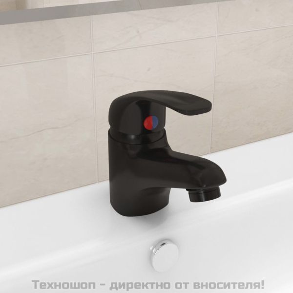 Смесител за мивка, черен, 13х10 см