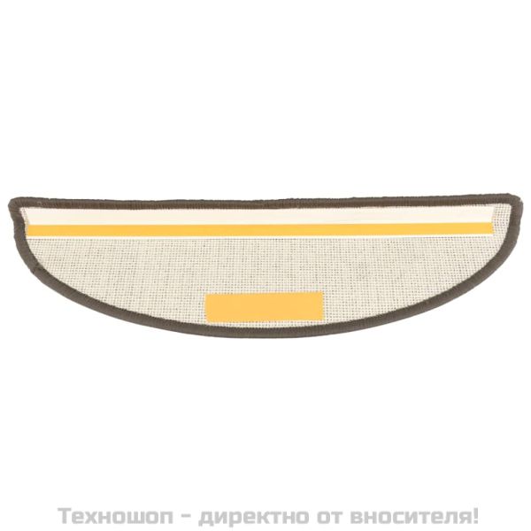 Изтривалки за стълби, 15 бр., 56x17x3 см, сиви, полукръгли