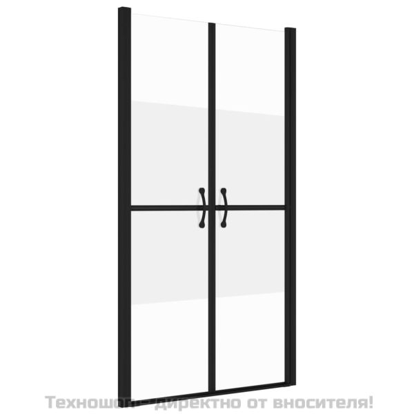 Врата за душ, полуматирано ESG стъкло, (83-86)x190 см
