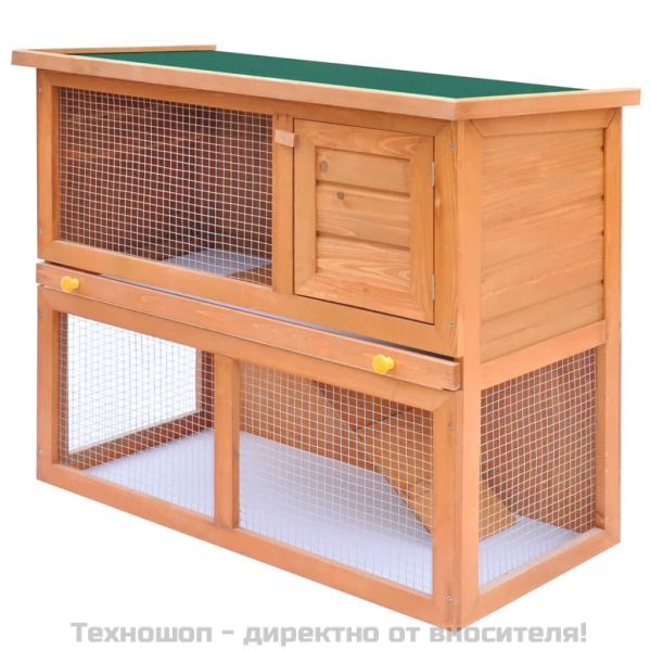 Външна клетка за зайци/други малки животни, 1 врата, дърво