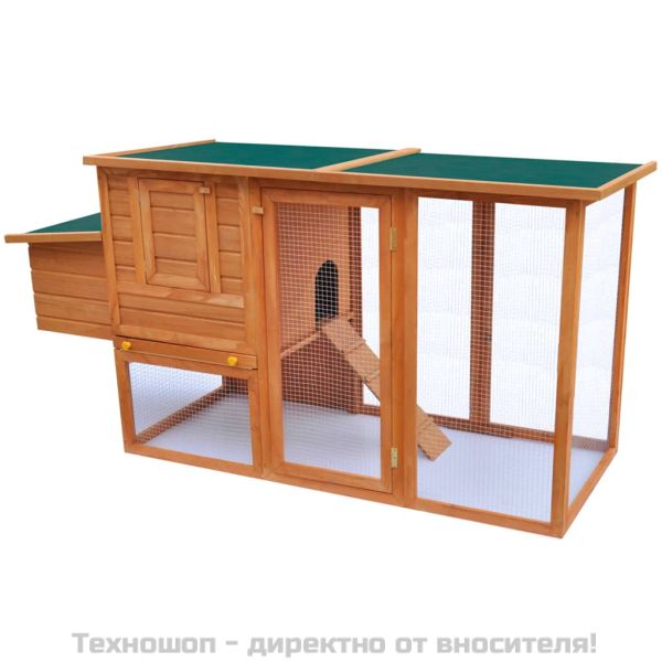 Кокошарник за открито с 1 отделение за яйца, дървен