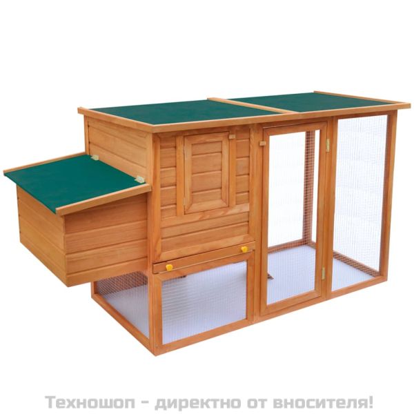 Кокошарник за открито с 1 отделение за яйца, дървен
