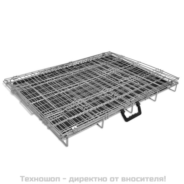 Сгъваема метална кучешка клетка, размер М