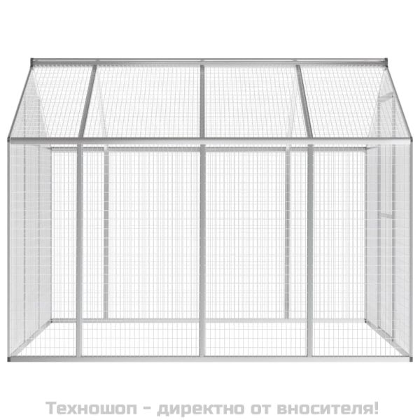Външен птичарник/кокошарник, алуминий, 178x242x192 cм