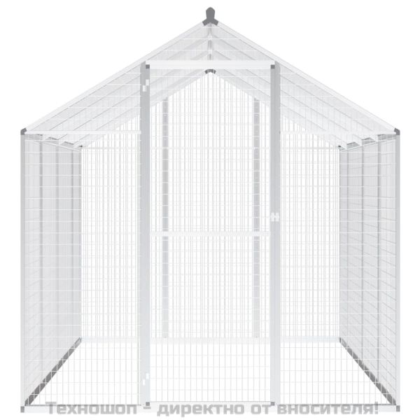 Външен птичарник/кокошарник, алуминий, 178x242x192 cм