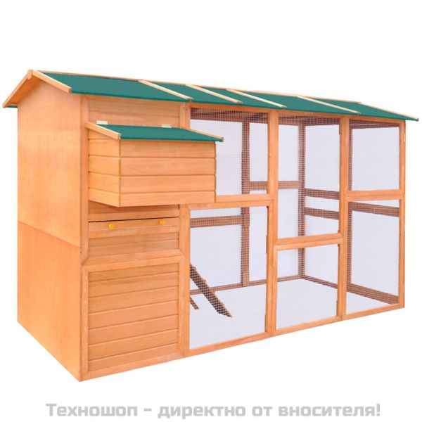 Птичарник/кокошарник, дърво, 295x163x170 см
