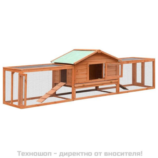 Клетка за зайци, чам и ела масив, 310x70x87 см