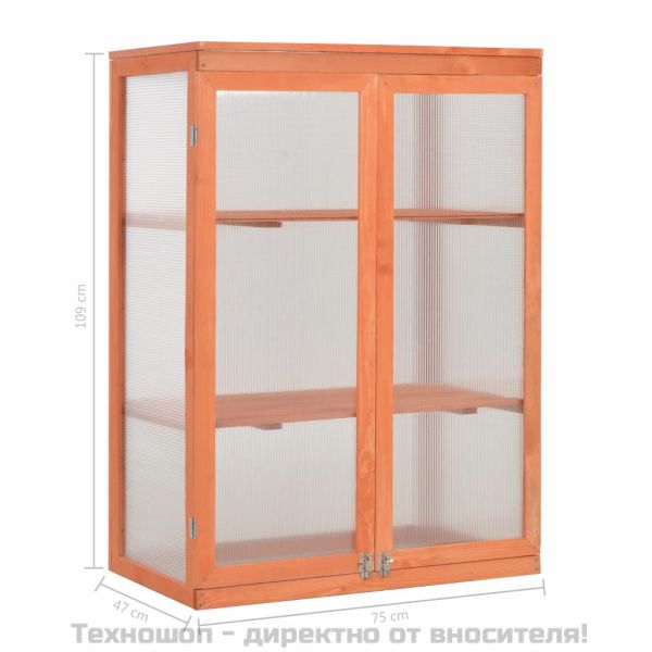 Оранжерия, дърво, 75x47x109 см