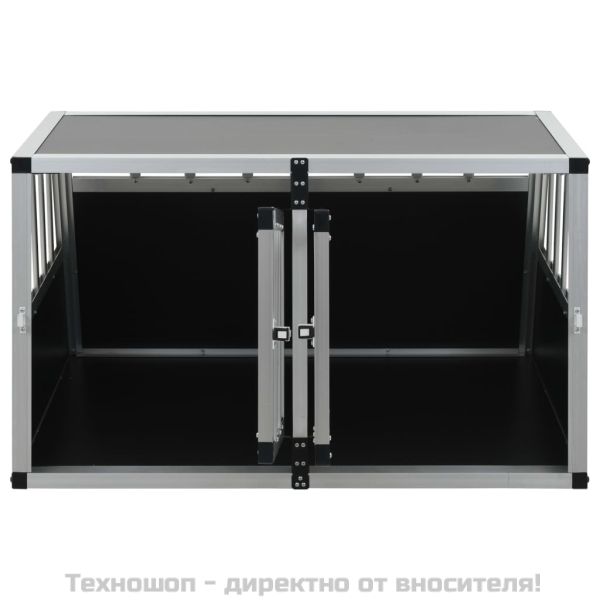 Кучешка клетка с две врати, 89x69x50 см