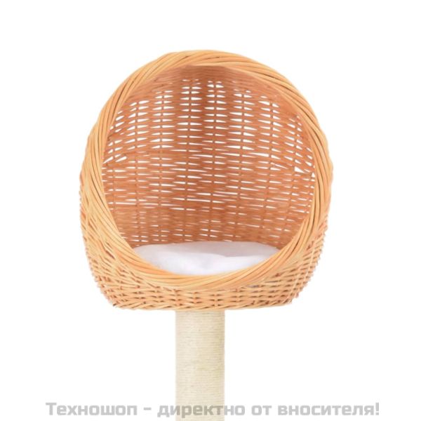 Котешко дърво със сизален стълб, естествен цвят, върба