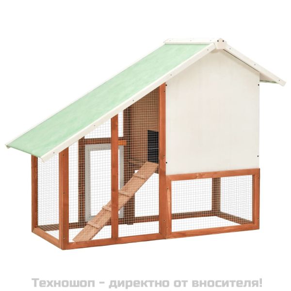 Клетка за зайци, 140x63x120 см, чам масив