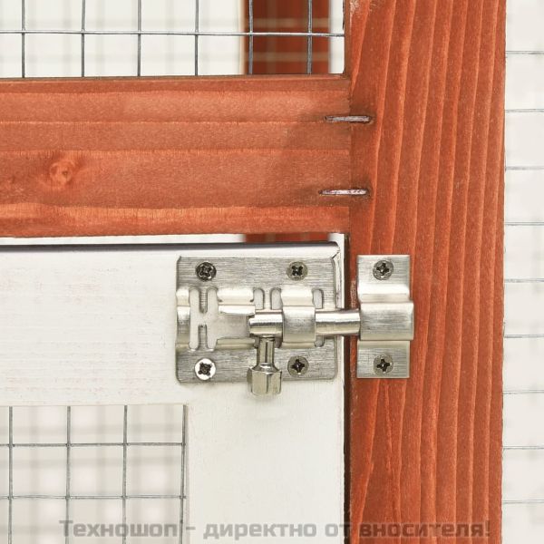 Клетка за зайци, 140x63x120 см, чам масив