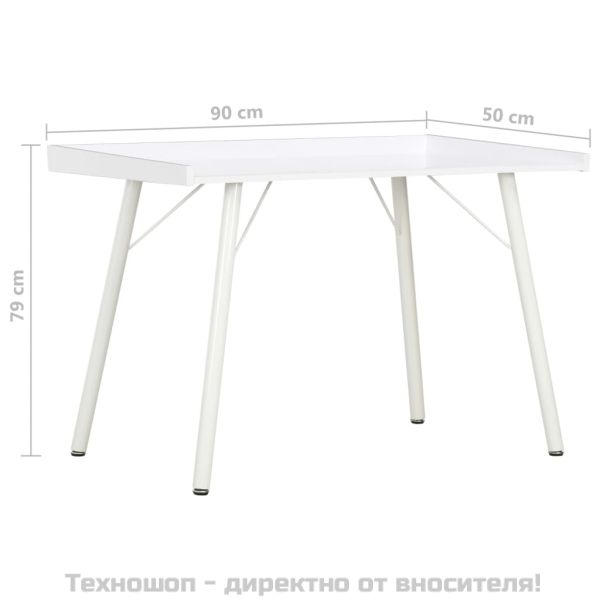 Бюро, бяло, 90x50x79 см
