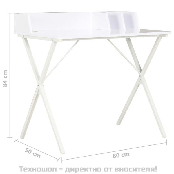Бюро, бяло, 80x50x84 см
