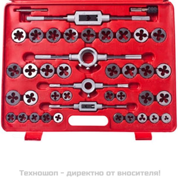 Комплект метчици и плашки, 111 части