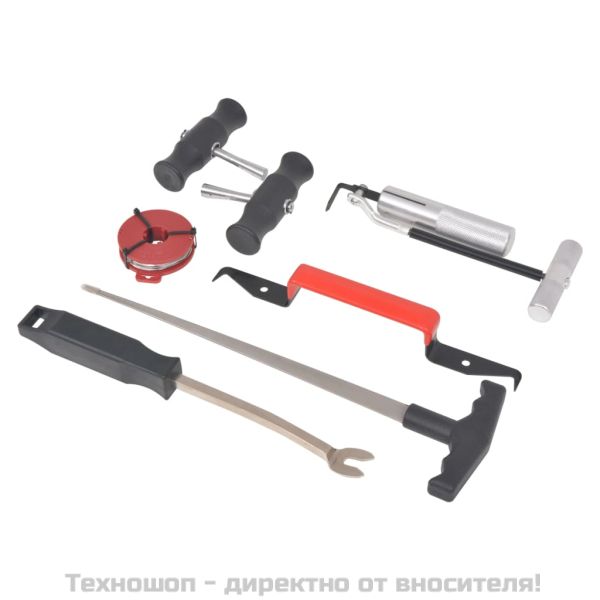 Комплект инструменти за сваляне на предното стъкло на автомобил