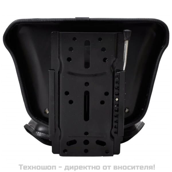 Седалка за трактор с облегалка, черна