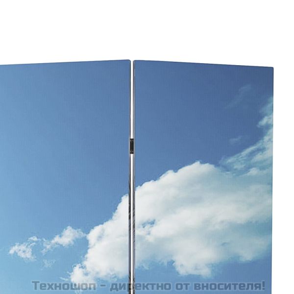 Сгъваем параван за стая, 200x170 см, плаж