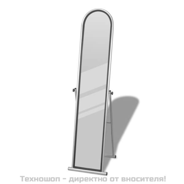 Огледало в цял ръст на стойка, правоъгълно, сиво