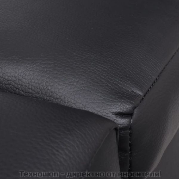 Кушетка, черна, изкуствена кожа