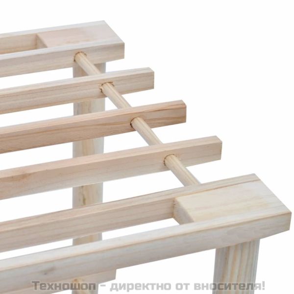 4-етажни рафтове за обувки 2 бр масивна ела